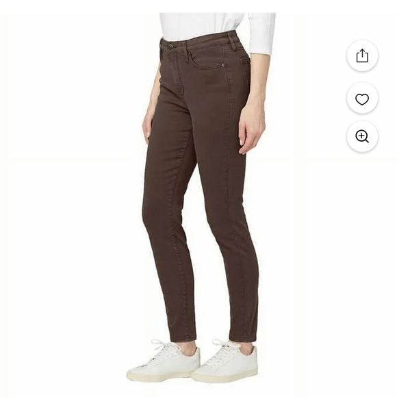 Buffalo Ladies' Size 18, Tencel Blend High Rise Soft Stretch Skinny Pant, Brown - Picture 3 of 5